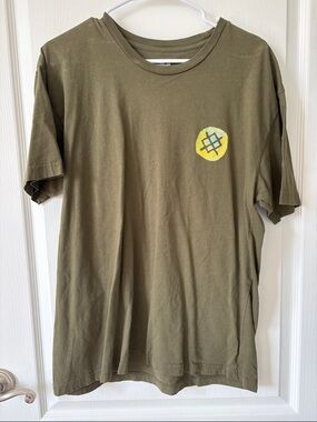 Stance Olive Green Short-Sleeve Tee with Yellow Chest Emblem